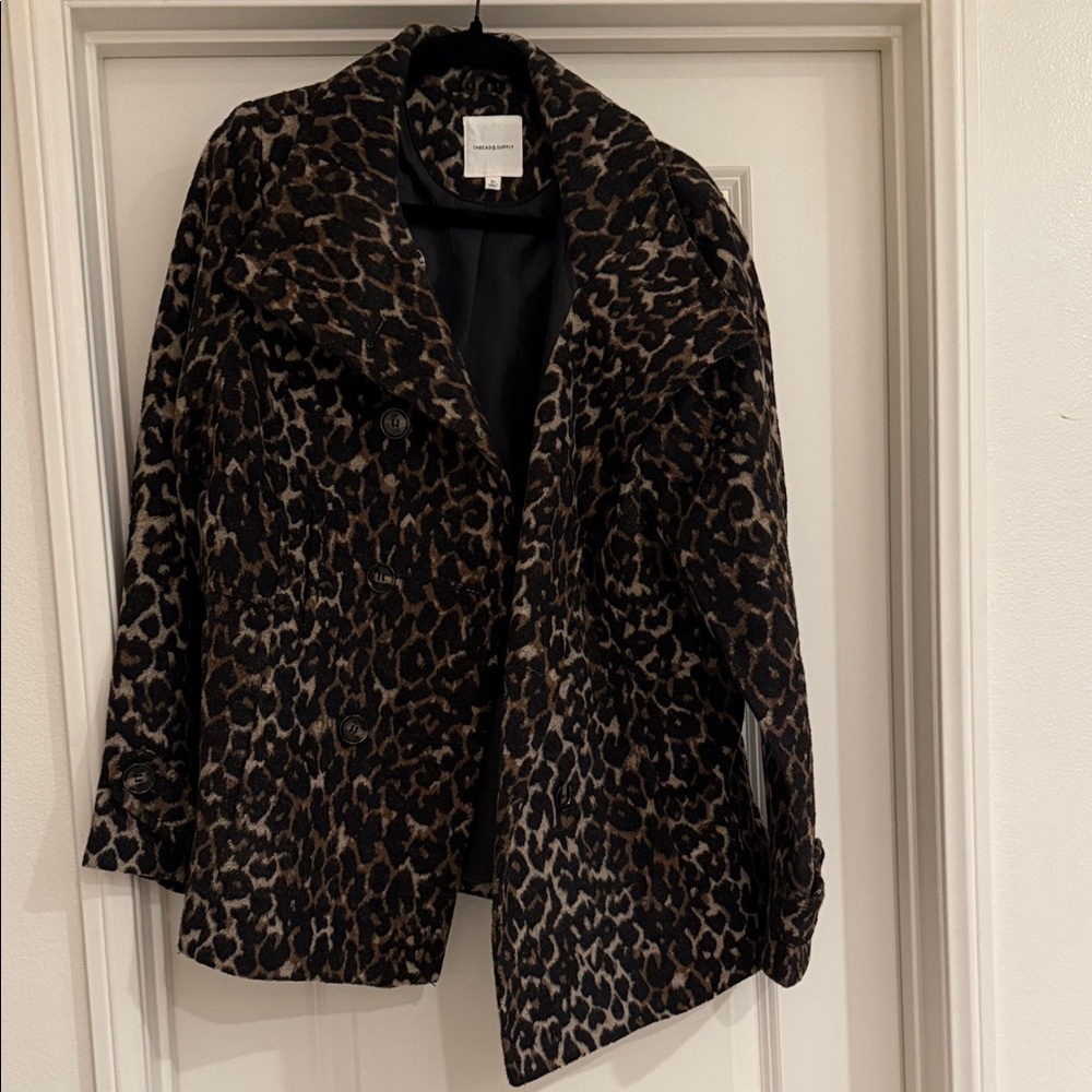 Leopard Print Women's Coat